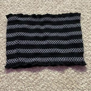 black and white tube top